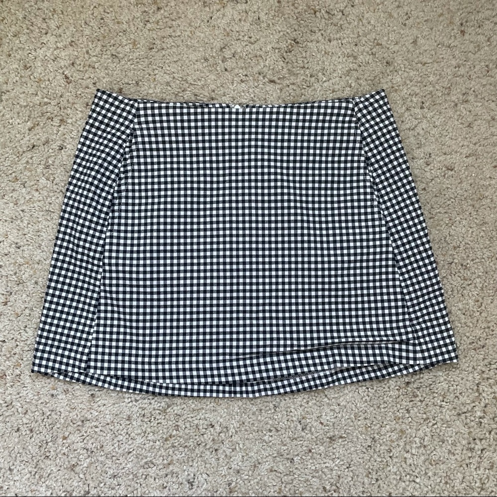 Mini skirt in gingham pattern